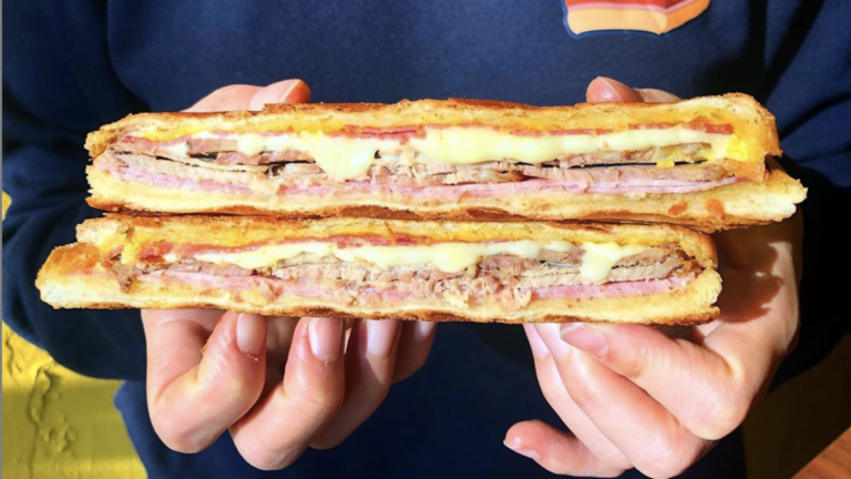 Photo of a traditional Cuban sandwich