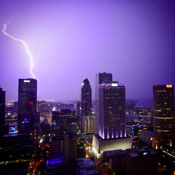 Photo of lightning over Tampa