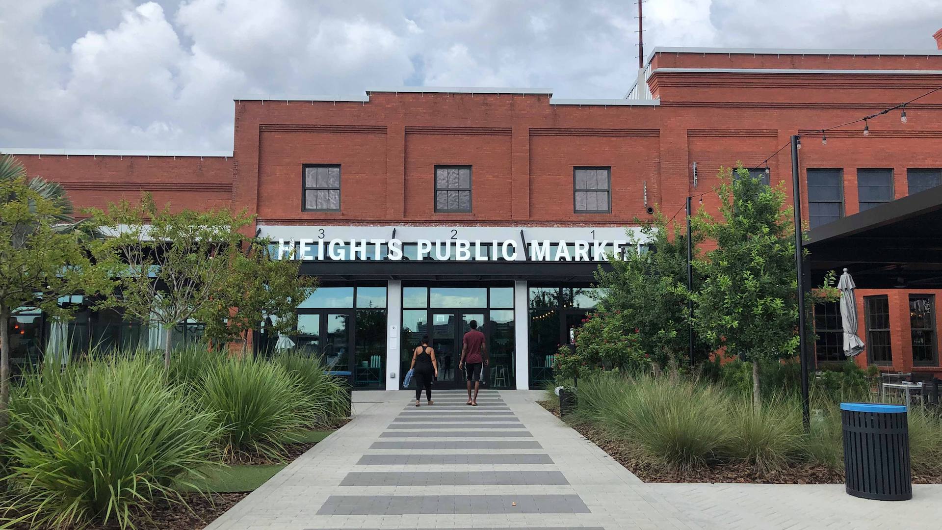 Outside of Heights Public Market, a food hall in Tampa