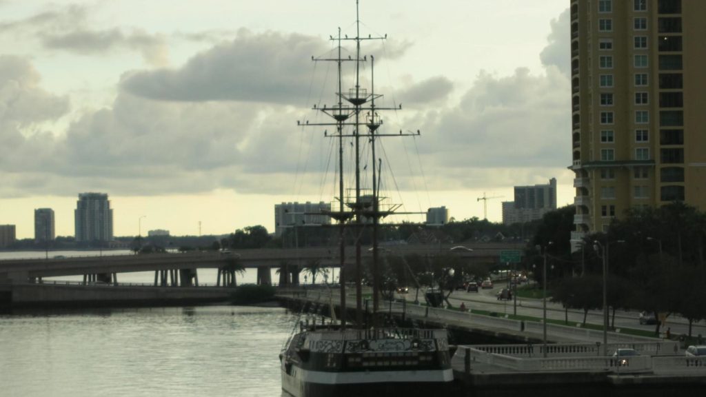 Photo of giant sailboat docked at Bayshore Boulevard