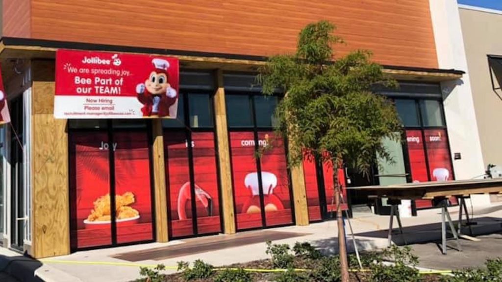 Exterior of a new fast food restaurant
