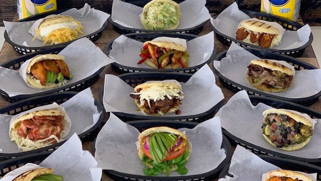 Selection of more than a dozen different arepas