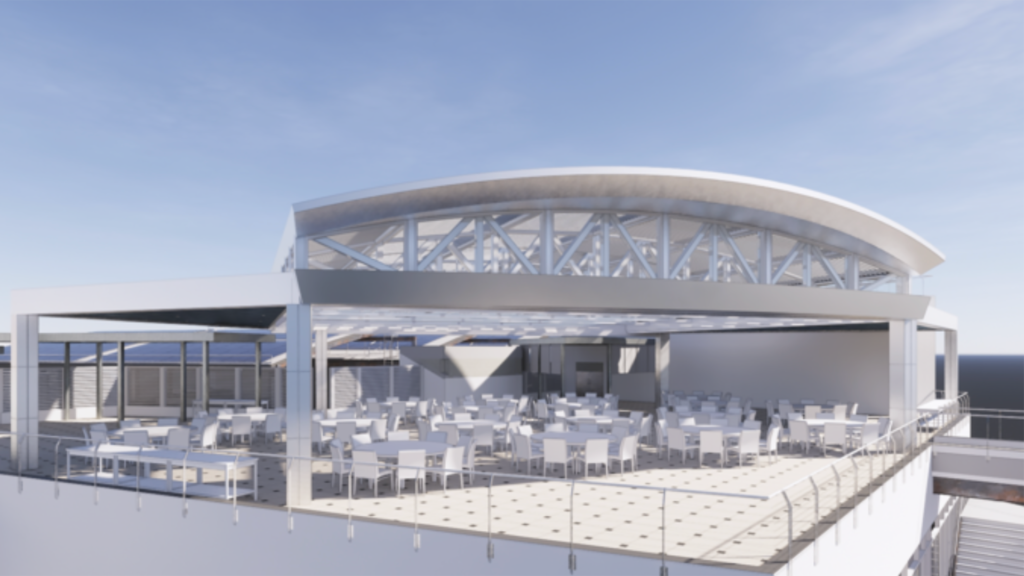Rendering of new rooftop access area at The Florida Aquarium
