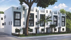 Rendering of a new 3-story luxury Town Home Development in Tampa