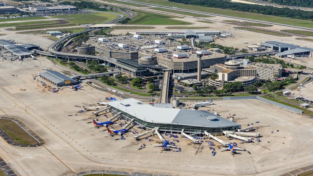 Aerial view of Tampa International Airport