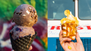 side by side of ice creams