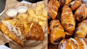 assortment of pretzels in a basket