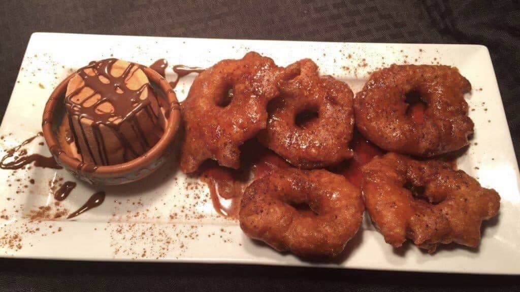 Donuts and cake on a plate