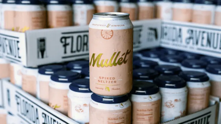 A pallet of Mullet cans
