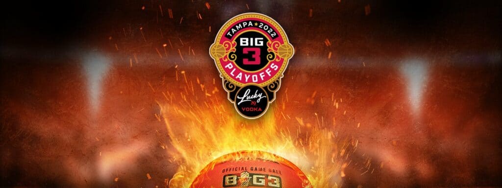 Big3 Logo with basketball and flames
