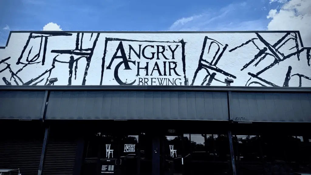 The exterior of Angry Chair Brewing
