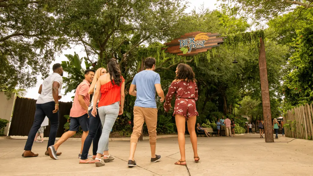 Revelers entering Bier Fest