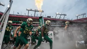 USF Football players taking the field