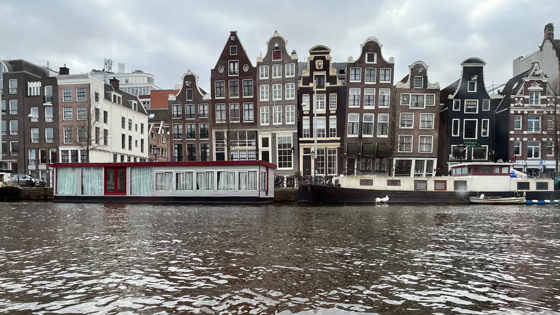 View of Amsterdam architecture from the boat tour