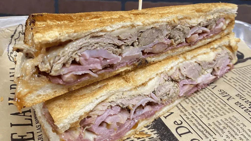A traditional Cuban sandwich on a plate
