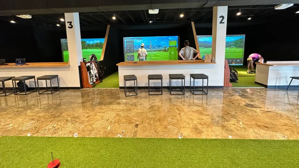 interior of a golf lounge 