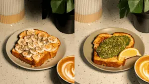 two pieces of avocado toast