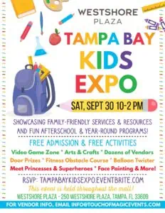 Tampa Bay Kids Expo September 30 10am-2pm