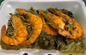 shrimp arranged on a plate