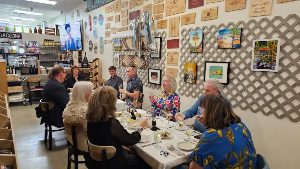 a group of diners enjoy a private dining experience