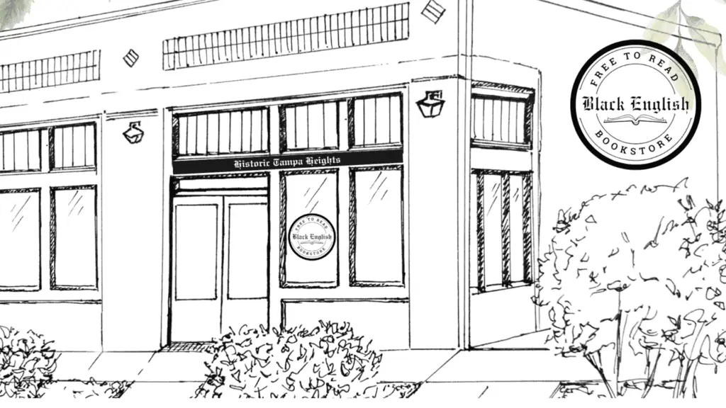 pen an ink sketch of a bookstore