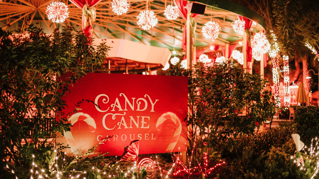 a candy cane carousel