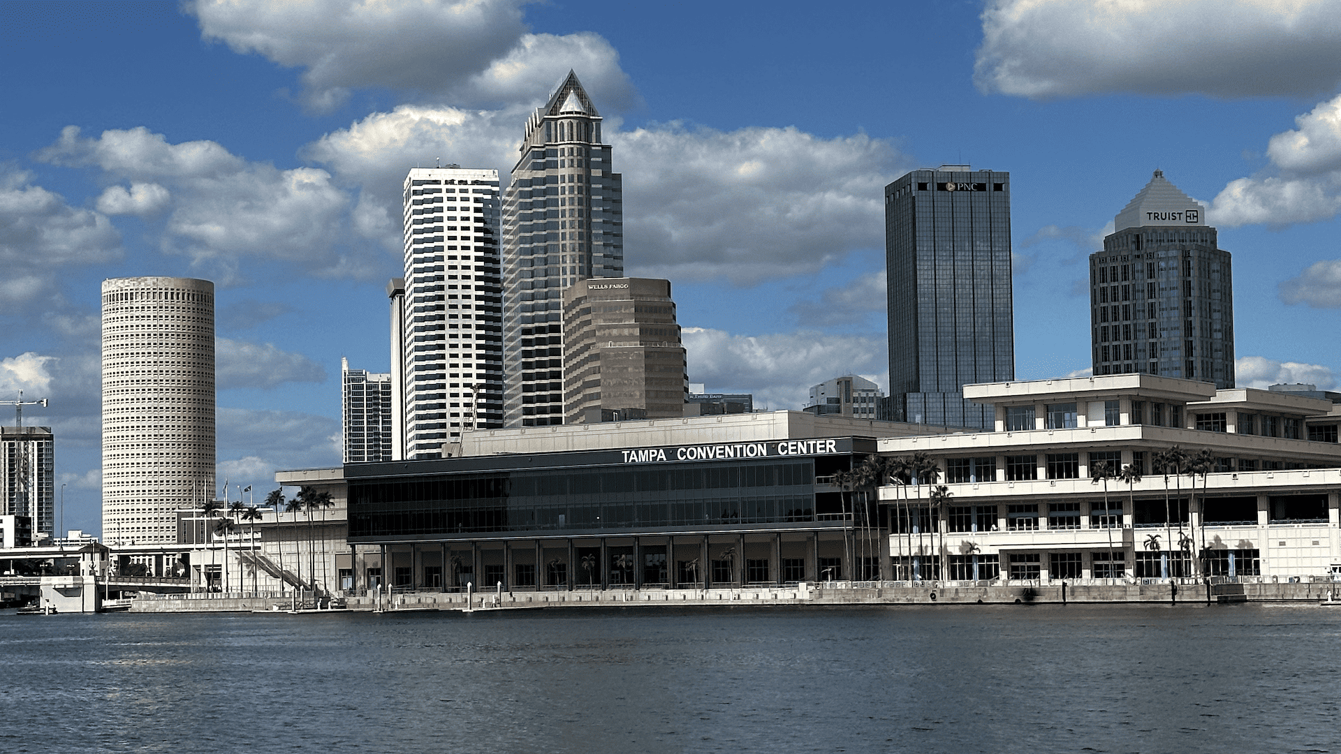 waterfront view of a skyline in Downtown Tampa