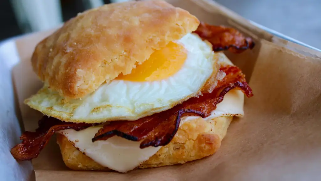 a biscuit breakfast sandwich