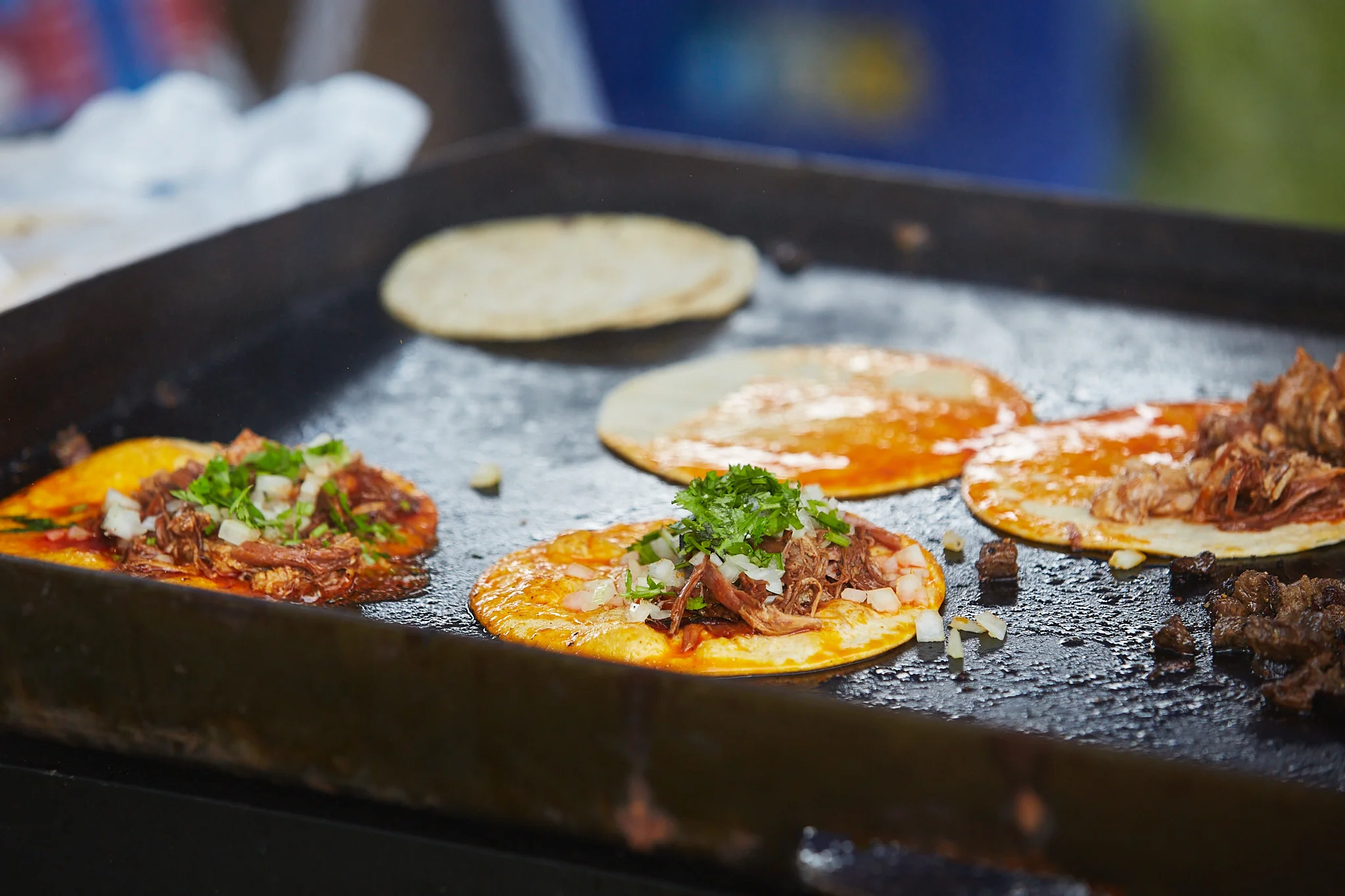 Tacos on a grill