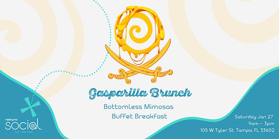 Gasparilla Brunch at Melting Pot Social in downtown Tampa at on Saturday January 27 from 9am-3pm