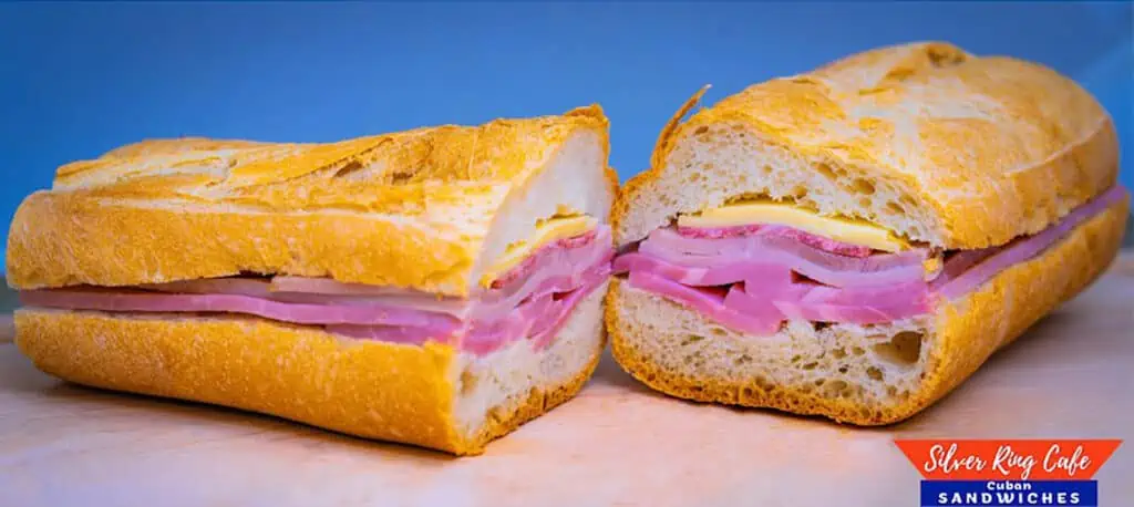 a pressed Cuban sandwich with roast pork