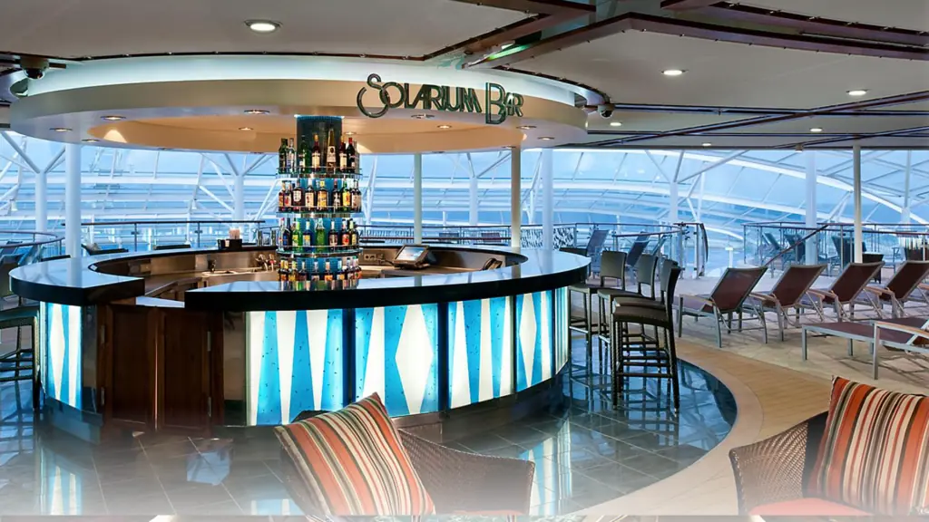 a 360 bar on a large cruise ship