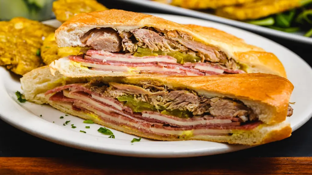 a cuban sandwich on a plate