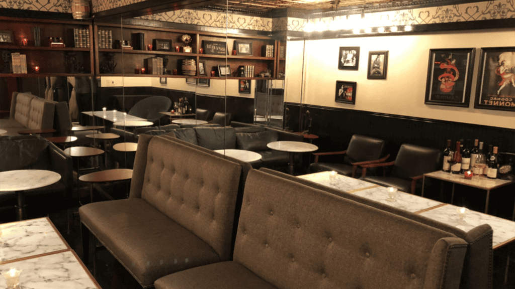 interior of a speakeasy bar