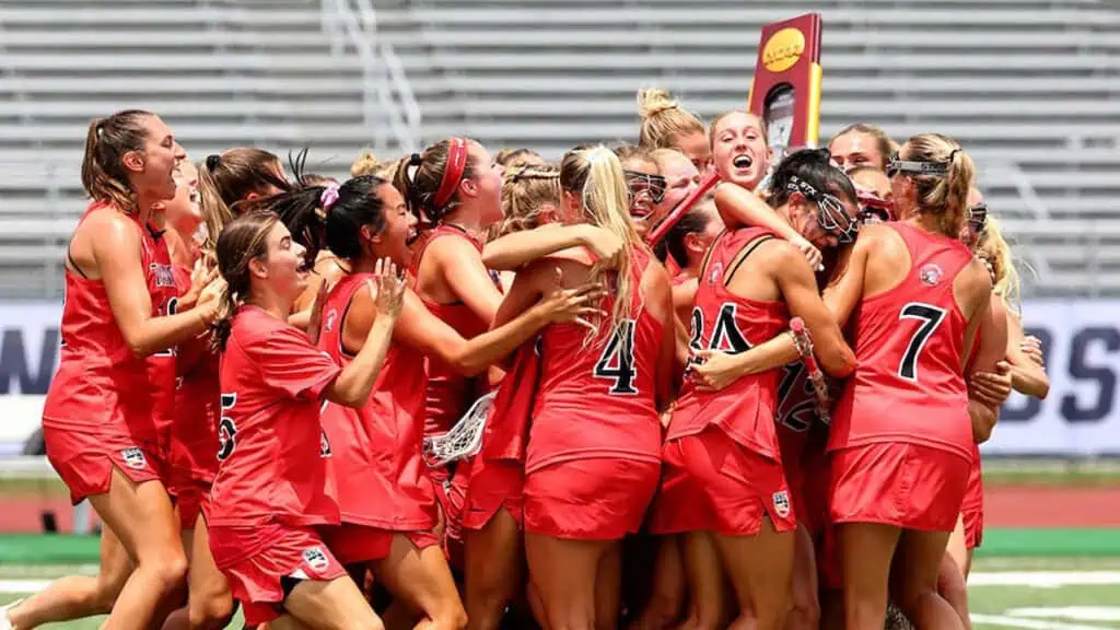 a team celebrates a championship win