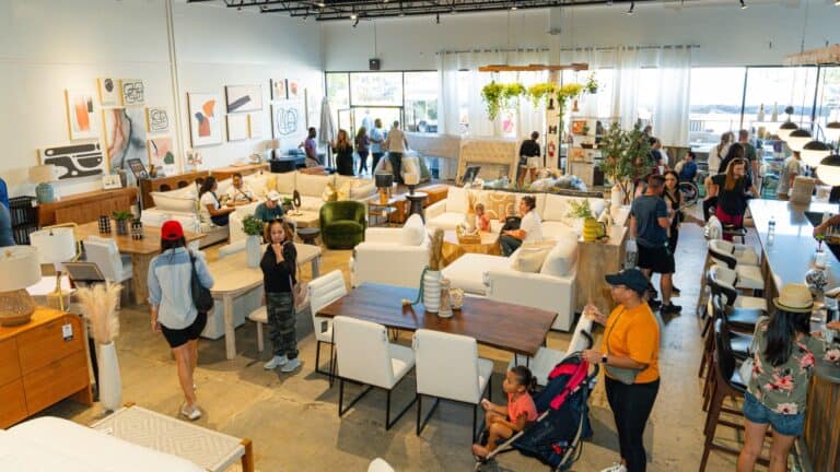 interior of a furniture shop