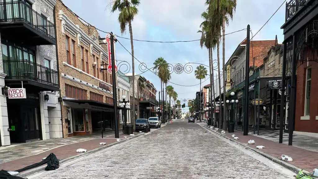 brick streets in a historic district