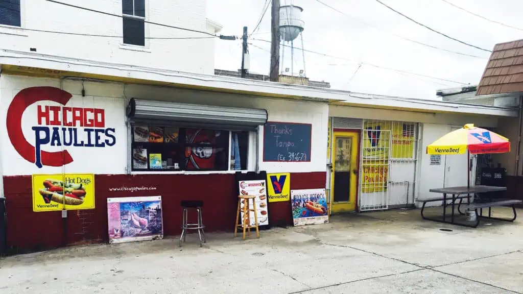 exterior of a hot dog joint