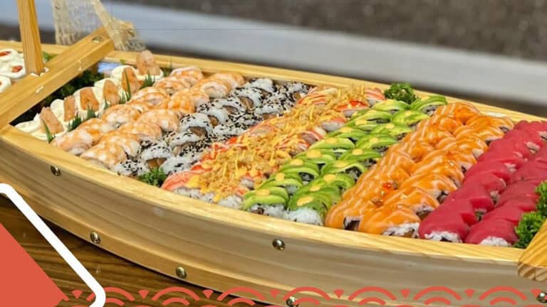 a large sushi boat