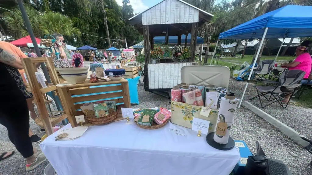 a group of vendors at a local market