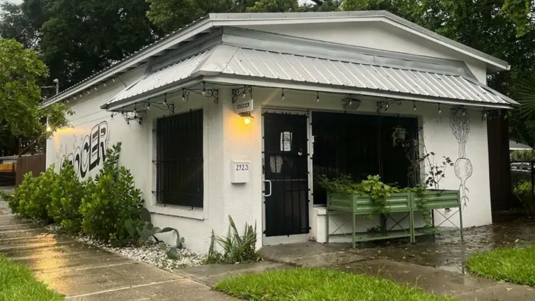 exterior of a small grocery store