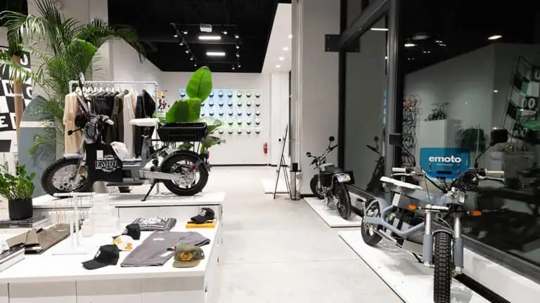 interior of an electric bike shop