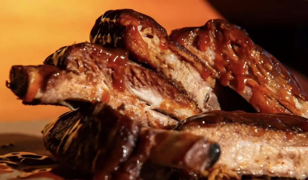 St. Louis Ribs arranged on a counter