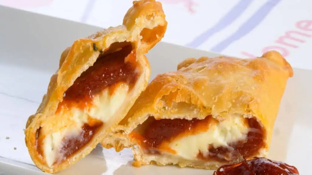 guava and cheese empanadas on a plate