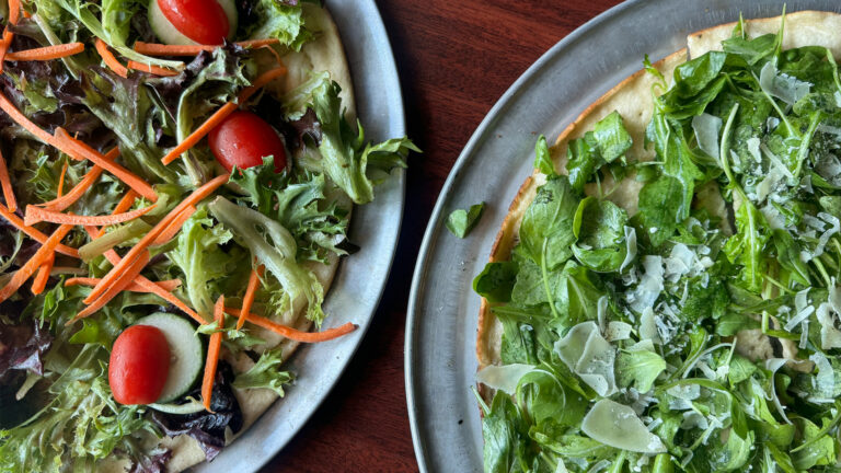 Pizza on a table