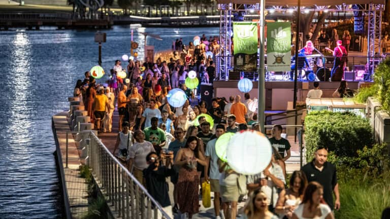 People at a festival