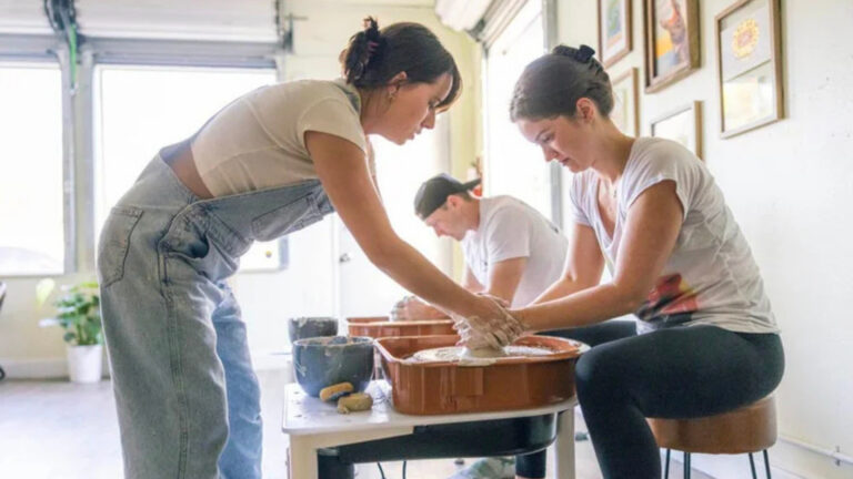People at a ceramics studio