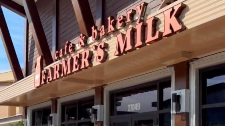 Exterior of farmers milk and Wesley Chapel