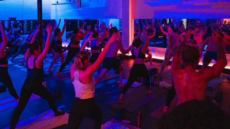 People at Beach Town Yoga, which is opening soon in Tampa