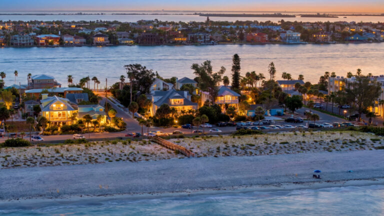 An aerial view of Pass-a-Grille in Florida